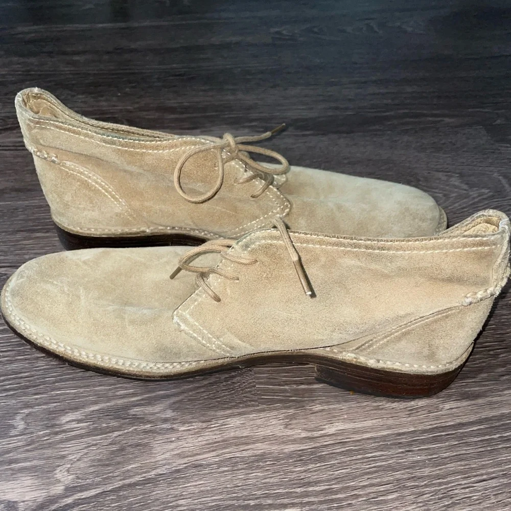 FRYE Paul Chukka Mid Lace Suede Leather Boots Mens Size 11.5 D Tan